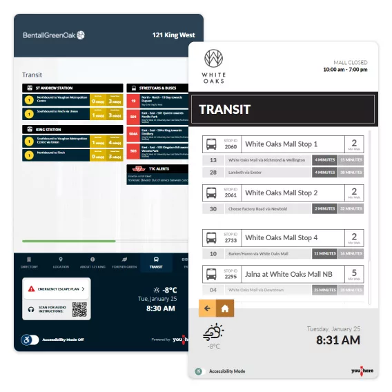 Live Transit Schedules